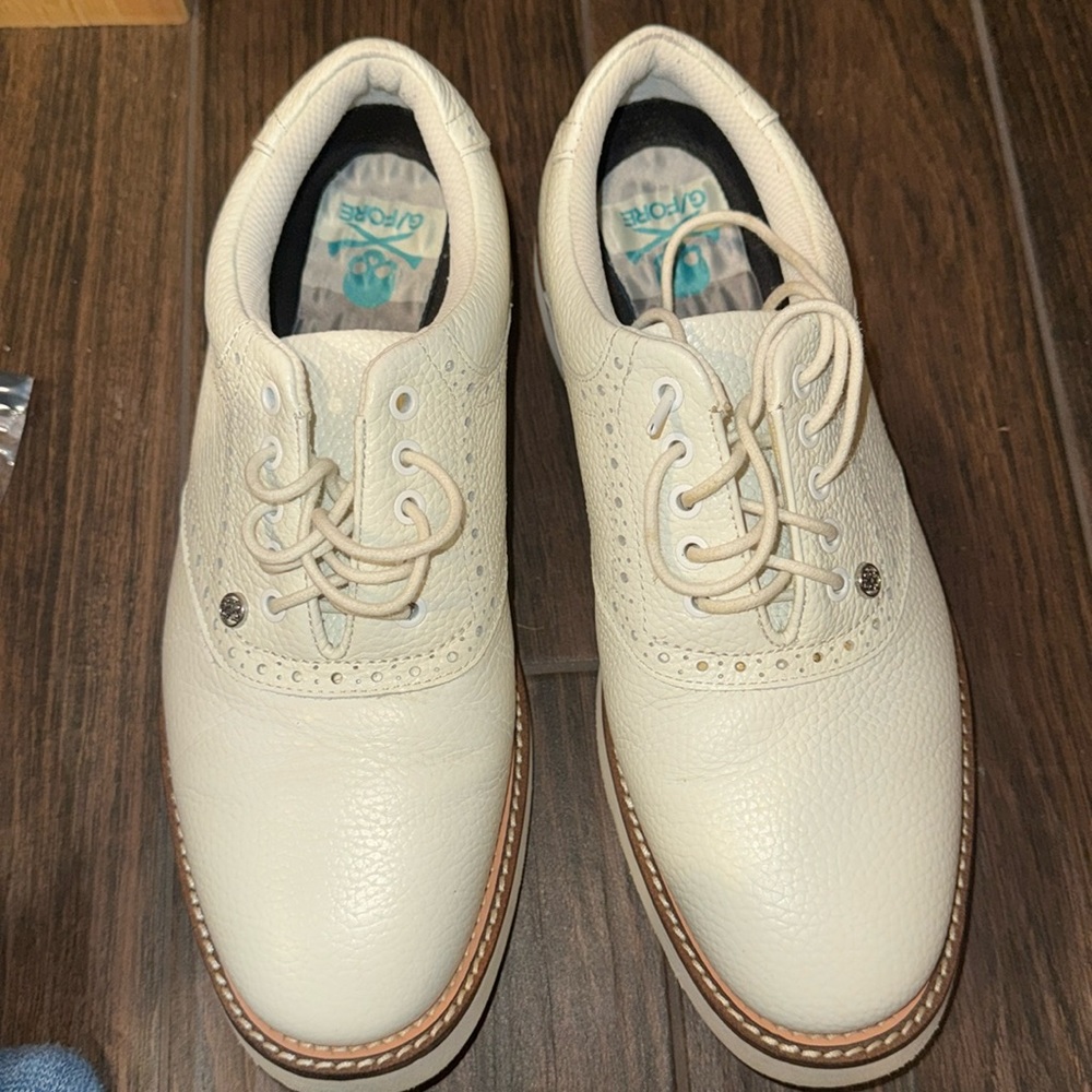 G/Fore white leather golf shoes sz 10 men's
